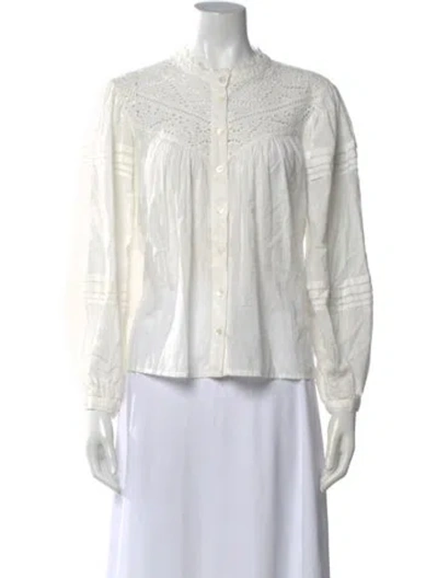 Pre-owned Sea New York Long Sleeve Blouse In Neutral