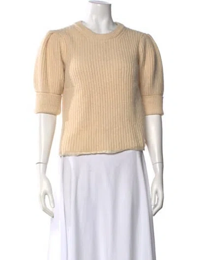 Pre-owned Sea New York Merino Wool Crew Neck Sweater In Neutral