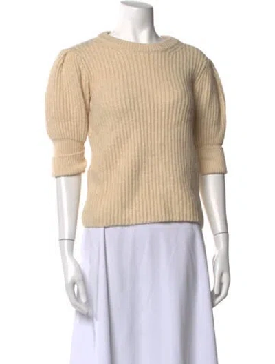 Pre-owned Sea New York Merino Wool Crew Neck Sweater In Neutrals
