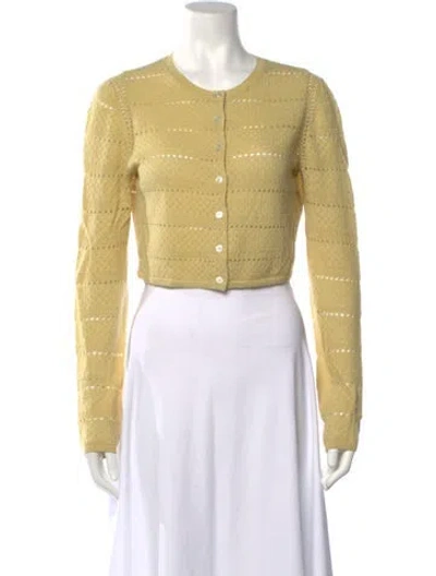 Pre-owned Sea New York Merino Wool Crew Neck Sweater In Yellow