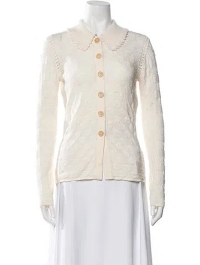 Pre-owned Sea New York Merino Wool Patterned Sweater In Neutrals