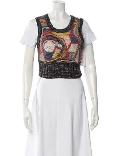 Pre-owned Sea New York Merino Wool Printed Sweater W/ Tags In White