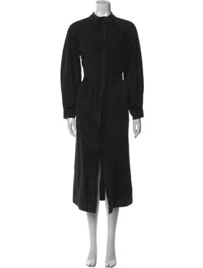 Pre-owned Sea New York Mock Neck Long Dress In Black