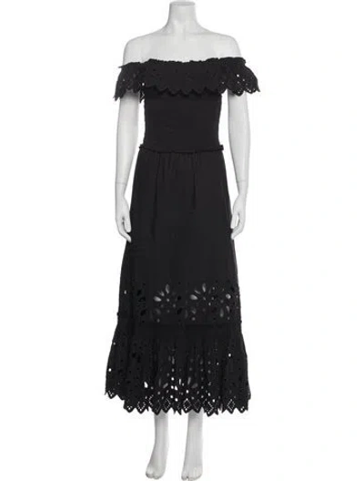 Pre-owned Sea New York Off-the-shoulder Long Dress In Gray