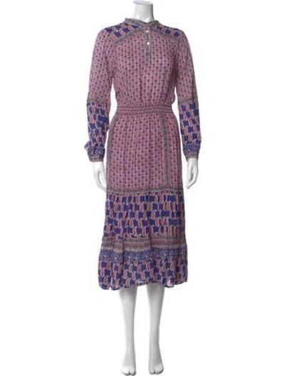 Pre-owned Sea New York Paisley Print Long Dress In Purple