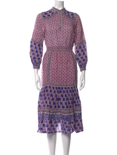 Pre-owned Sea New York Paisley Print Long Dress In Purple