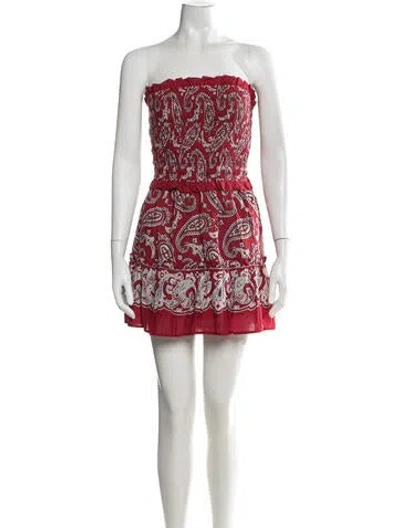 Pre-owned Sea New York Paisley Print Mini Dress In Red