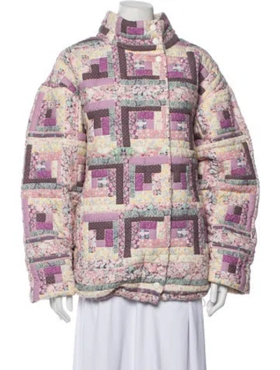 Pre-owned Sea New York Patterned Coat In Purple
