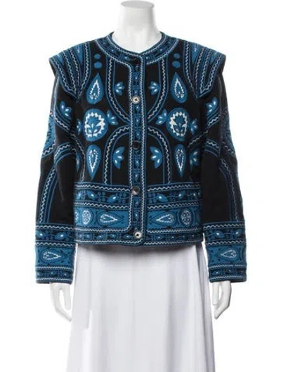 Pre-owned Sea New York Patterned Jacket In Blue