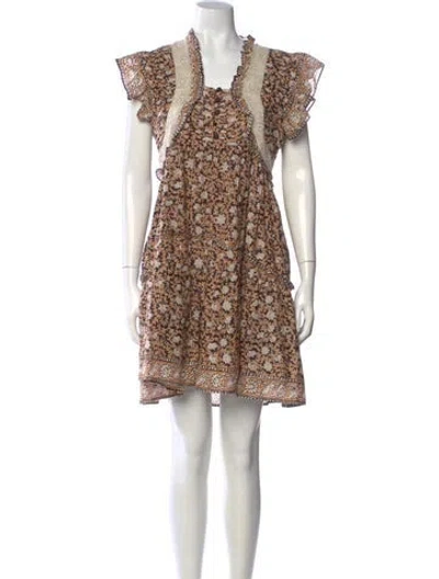 Pre-owned Sea New York Patterned Knee-length Dress In Neutrals