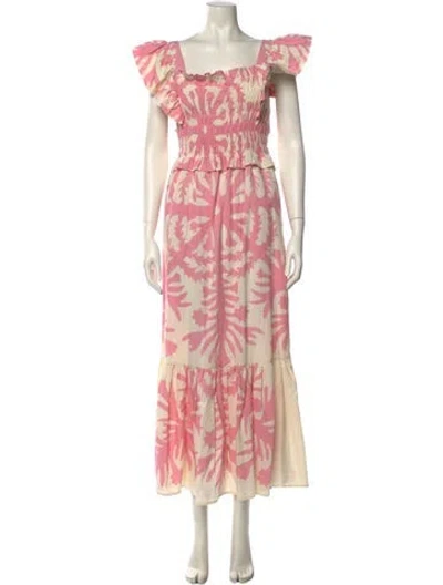 Pre-owned Sea New York Printed Long Dress In Multi