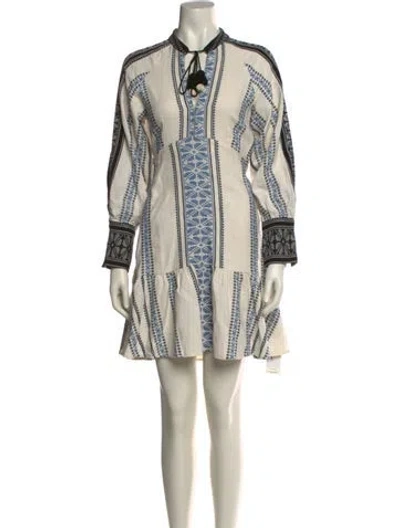 Pre-owned Sea New York Printed Long Sleeve Tunic In Neutral
