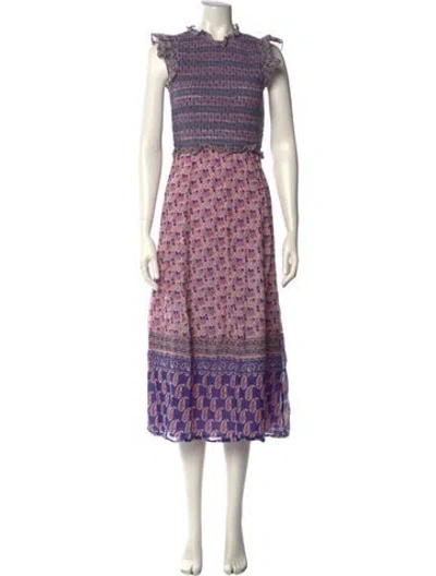 Pre-owned Sea New York Printed Midi Length Dress In Multi