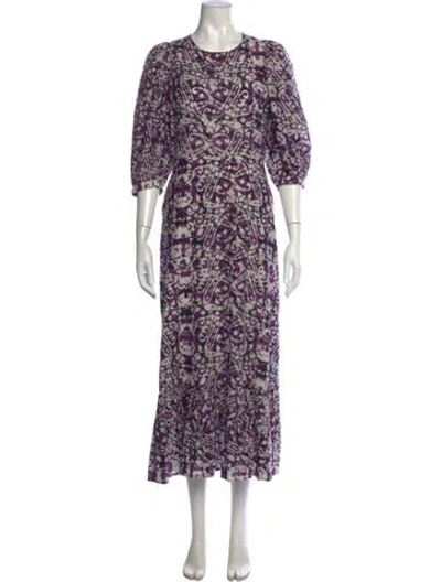 Pre-owned Sea New York Printed Midi Length Dress In Purple