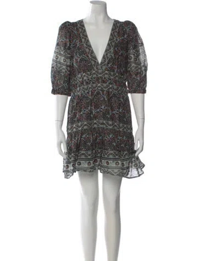 Pre-owned Sea New York Printed Mini Dress In Black