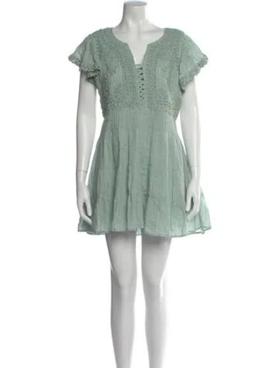 Pre-owned Sea New York Printed Mini Dress In Green