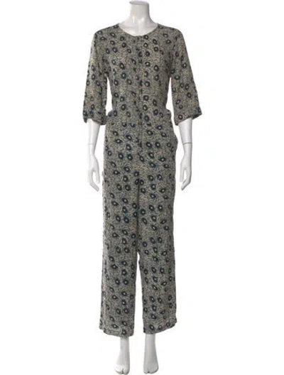 Pre-owned Sea New York Printed Scoop Neck Jumpsuit In Multi