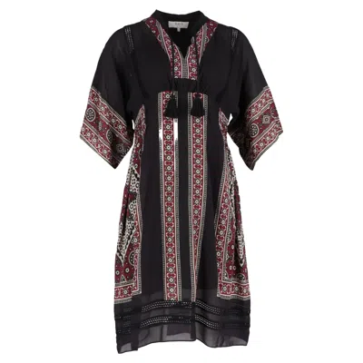 Sea New York Printed Tunic With Mini Dress In Black Viscose In Multi
