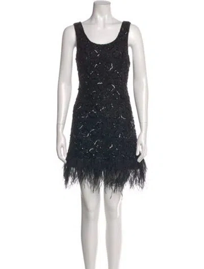 Pre-owned Sea New York Scoop Neck Knee-length Dress In Black