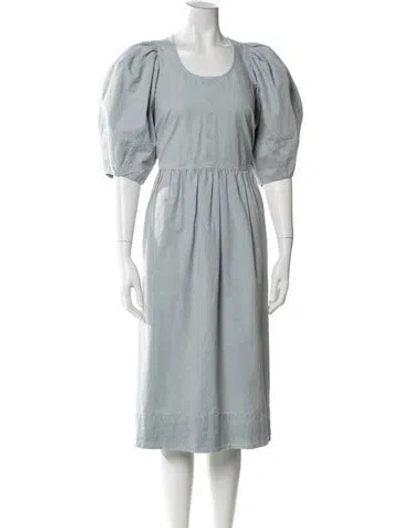 Pre-owned Sea New York Scoop Neck Midi Length Dress In Blue
