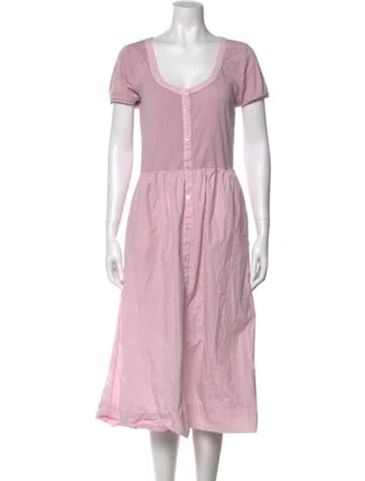 Pre-owned Sea New York Scoop Neck Midi Length Dress In Pink