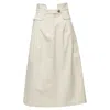 Sea New York Sea York Cotton Peplum Pocket P Belt Waist A-line Skirt In White