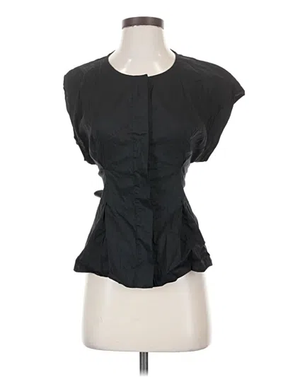 Pre-owned Sea New York Short Sleeve Blouse In Black