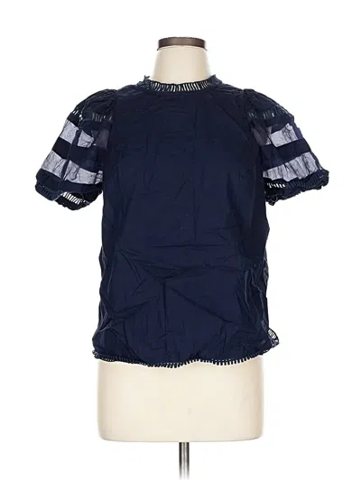 Pre-owned Sea New York Short Sleeve Blouse In Blue