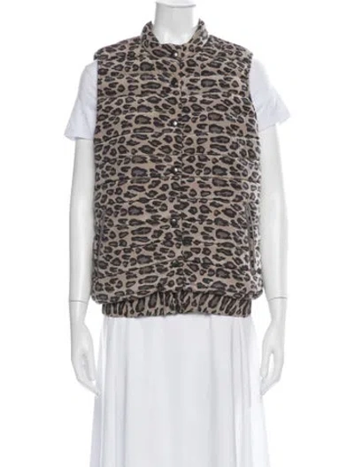 Pre-owned Sea New York Silk Animal Print Vest In Multicolor