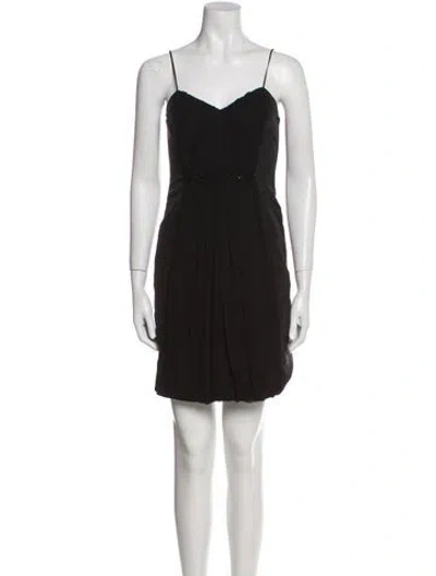 Pre-owned Sea New York Silk Mini Dress In Black