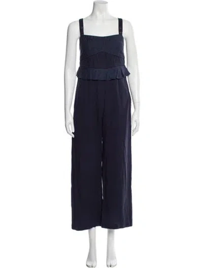 Pre-owned Sea New York Square Neckline Jumpsuit In Blue