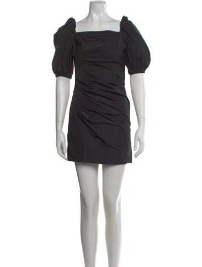 Pre-owned Sea New York Square Neckline Mini Dress In Black