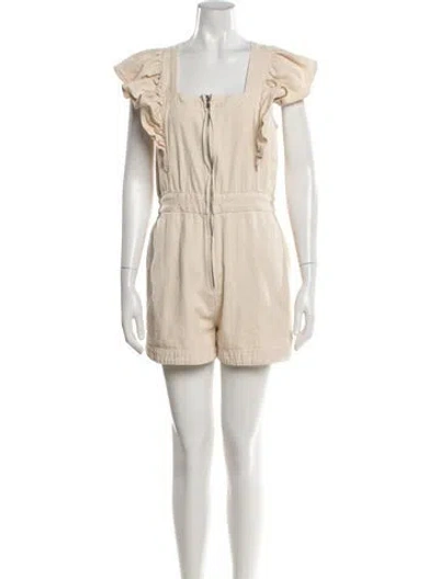 Pre-owned Sea New York Square Neckline Romper In Neutral