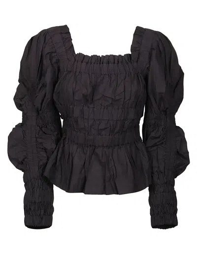 Sea New York Steph Cotton Long Sleeve Top In Black