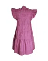 Sea New York Steph Flutter-sleeve Tunic Dress In Pink Cotton In Pink