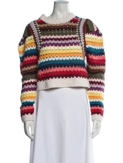 Pre-owned Sea New York Striped Crew Neck Sweater In Blue