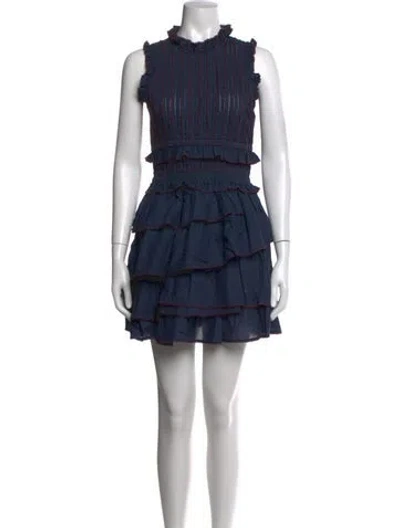 Pre-owned Sea New York Striped Mini Dress In Blue