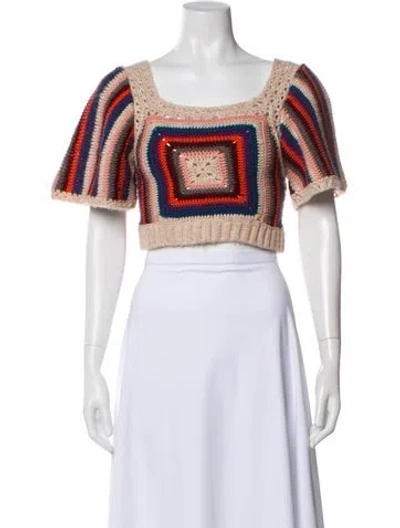 Pre-owned Sea New York Striped Scoop Neck Sweater In Multi