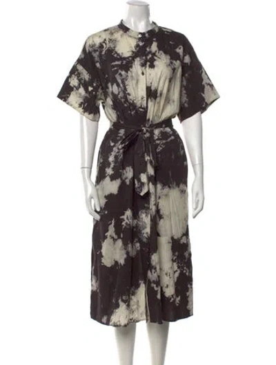 Pre-owned Sea New York Tie-dye Print Midi Length Dress In Multicolor