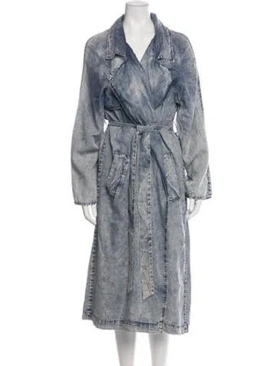Pre-owned Sea New York Trench Coat In Blue