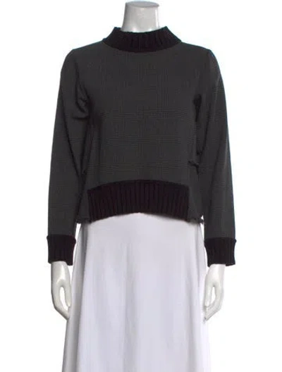 Pre-owned Sea New York Virgin Wool Mock Neck Sweatshirt In Grey