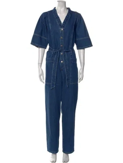 Pre-owned Sea New York V-neck Jumpsuit In Blue