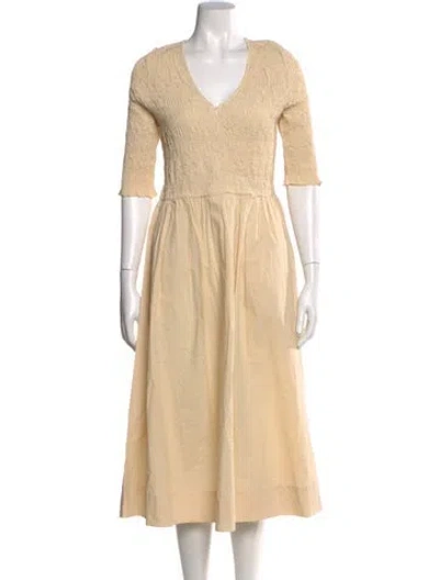 Pre-owned Sea New York V-neck Midi Length Dress W/ Tags In White
