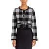 Sea New York Womens Checkered Long Sleeve Cardigan Sweater In Multi