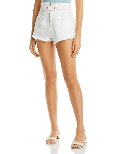 Sea New York Womens High Rise Smocked Cutoff Shorts In White
