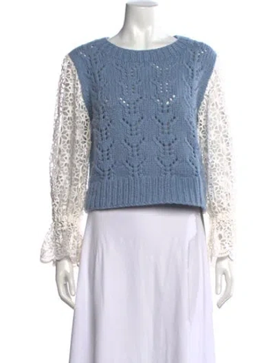 Pre-owned Sea New York Wool Crew Neck Sweater In Blue