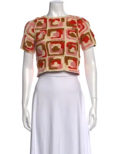 Pre-owned Sea New York Wool Patterned Sweater In White