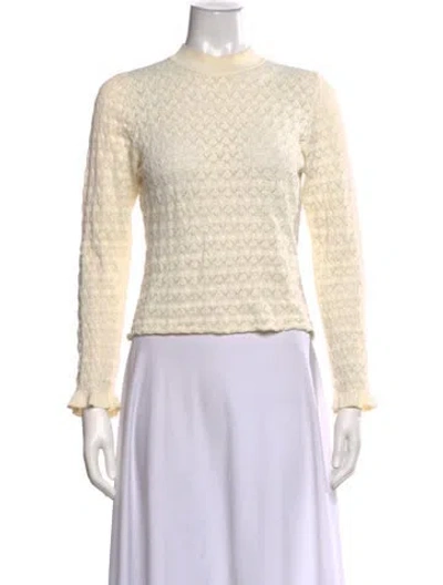 Pre-owned Sea New York Wool Patterned Top In Neutrals