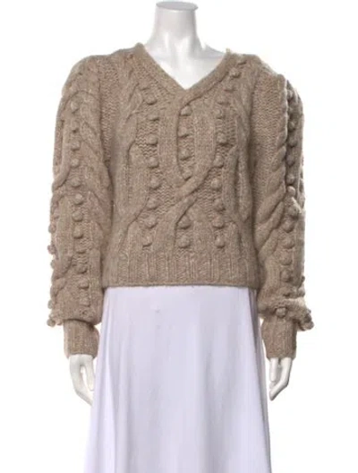 Pre-owned Sea New York Wool V-neck Sweater In Green