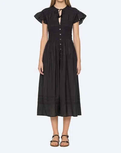 Sea Nomi Solid Dress In Black